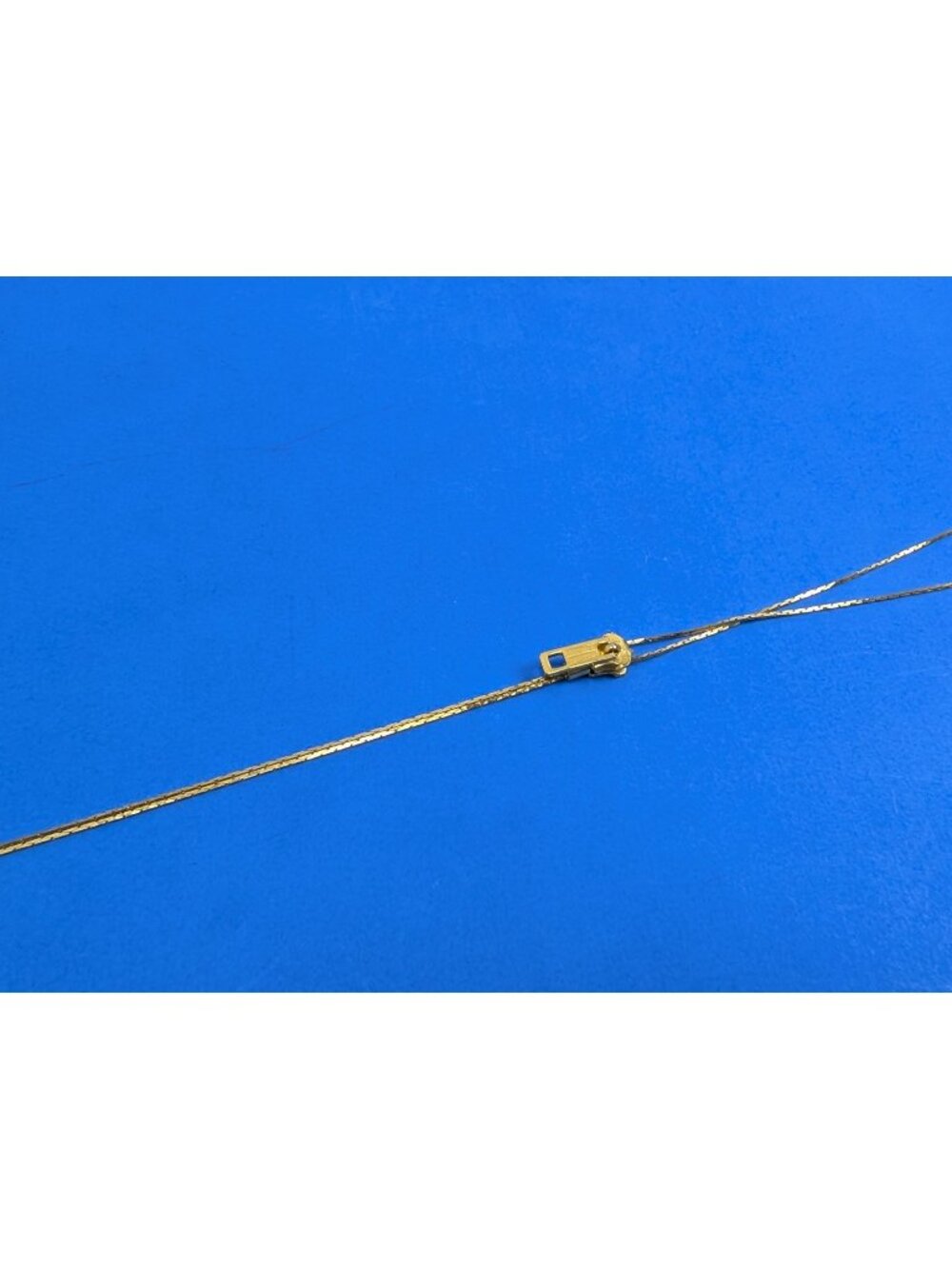 VINTAGE 80's-90'S Gold Tone Adjustable ZIPPER NECKLACE Bolo Lariat